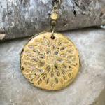 Dahlia Polymer Clay Pendant..