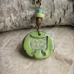 Owl Polymer Clay Pendant Ne..
