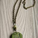 Owl Polymer Clay Pendant Ne..