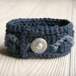 Crocheted Cuff with Mountai..