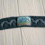 Crocheted Cuff with Mountai..